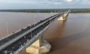 Cầu vượt sông Hậu kết nối Cần Thơ - Vĩnh Long hoàn thành Cầu vượt sông Hậu kết nối Cần Thơ - Vĩnh Long hoàn thành